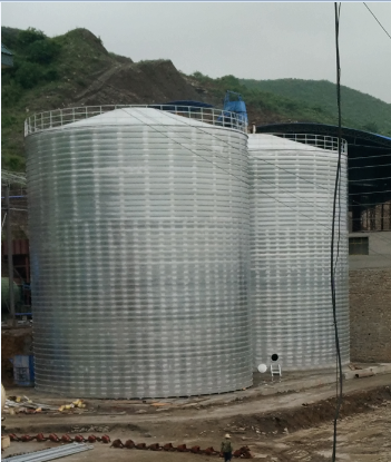 五莲粮食钢板仓的安装全过程不用热焊接